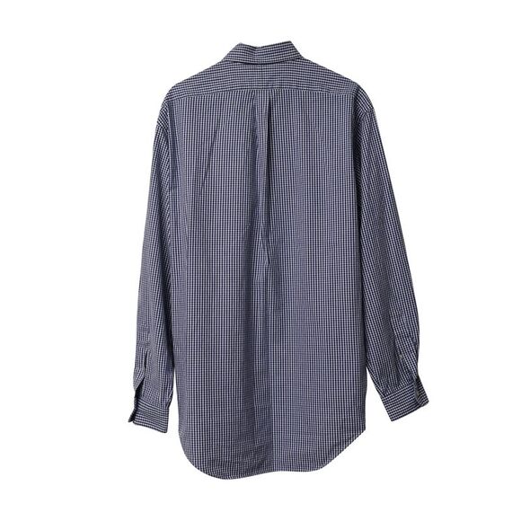 Pre Loved Ralph Lauren Vintage Gingham Check Long Sleeve Shirt Men blue Shirts - Picture 4 of 8